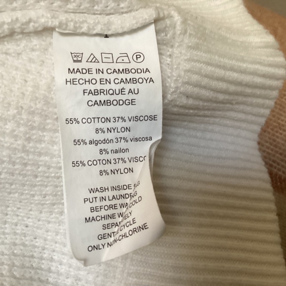 Michael Kors cream colored hoodie over the head size Med - Picture 4 of 13